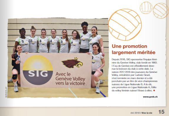 Notre partenaire SIG continue…